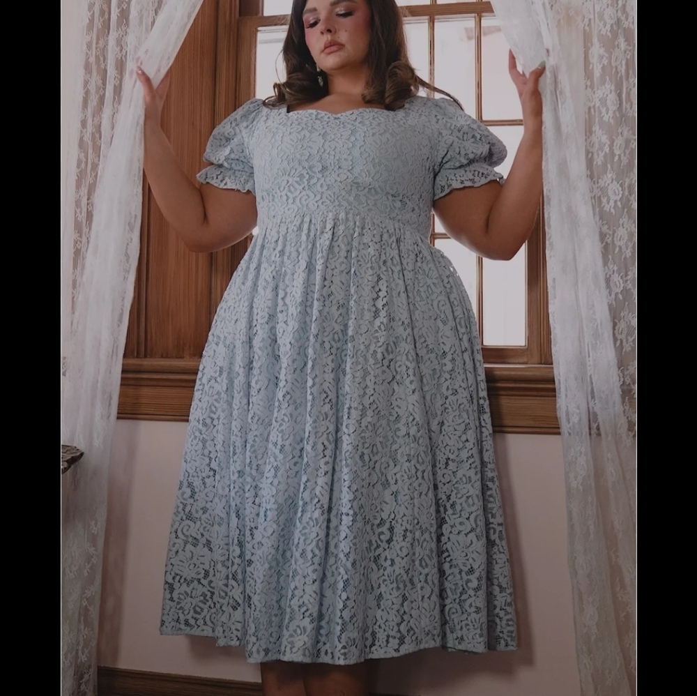 Jessakae Sweetie Dress Light Blue Lace Dress Womens XXL - Picture 11 of 11